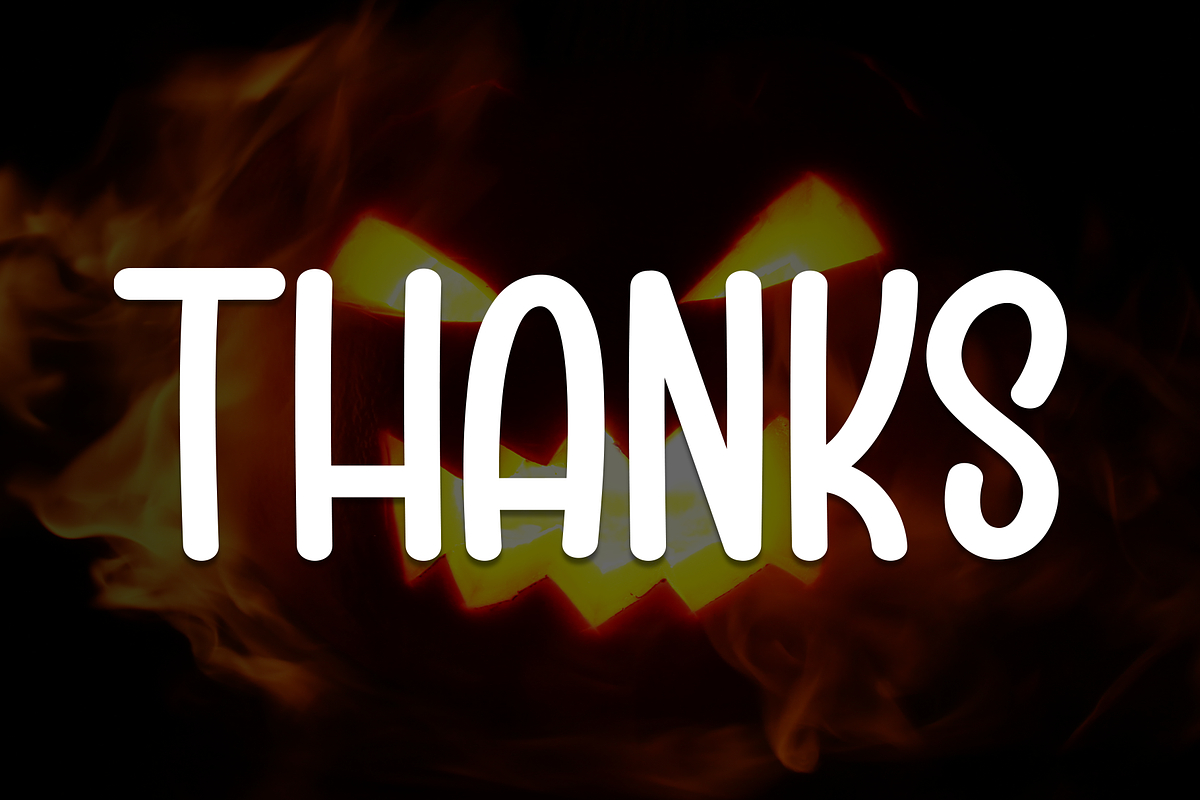 Scary Pumpkin | Script Font, a Script Font by Scratchones (Photo 8 of 8)