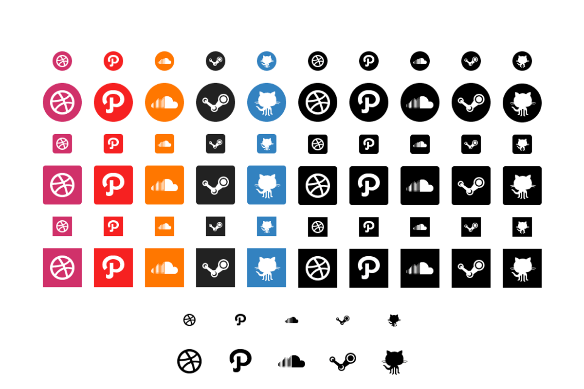 Basic Social Media Icons, an Icon by Fine Goods (Photo 2 of 2)