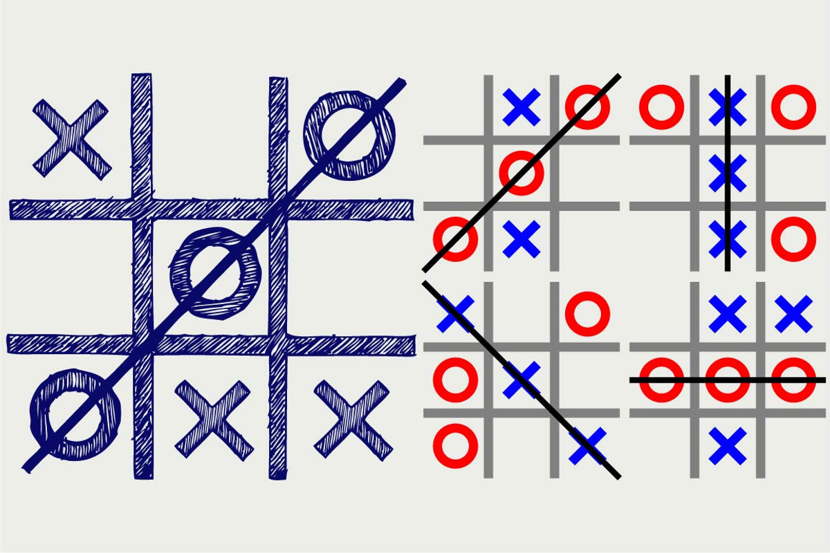 Noughts and crosses SVG, an Outline Icon by LineworkStock