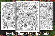 Teacher Quotes Coloring Pages, an Illustration by protabsorkar11 (Thumbnail 1 of 3)