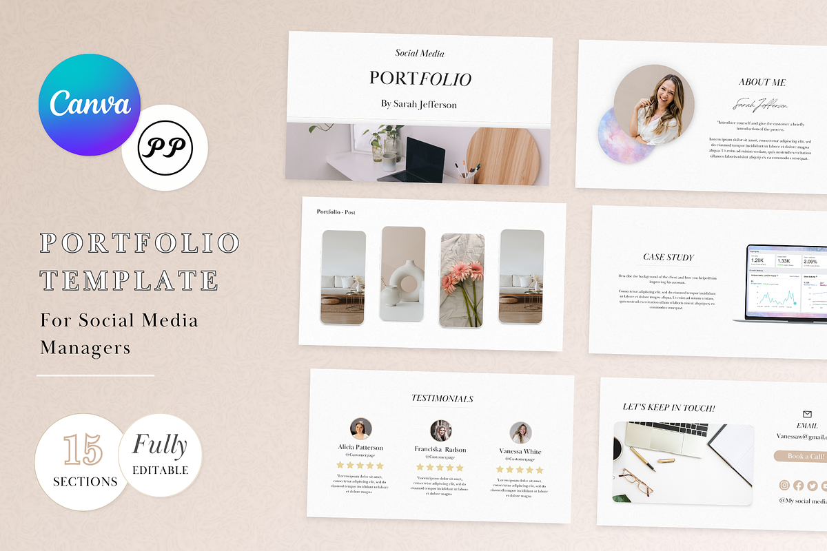 Social Media Portfolio, a Presentation Template by PittaFinePrint (Photo 1 of 8)