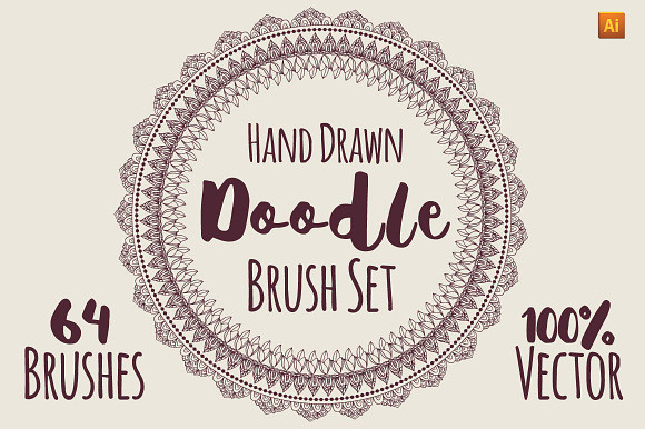 Hand Drawn Doodle Brushes preview 5