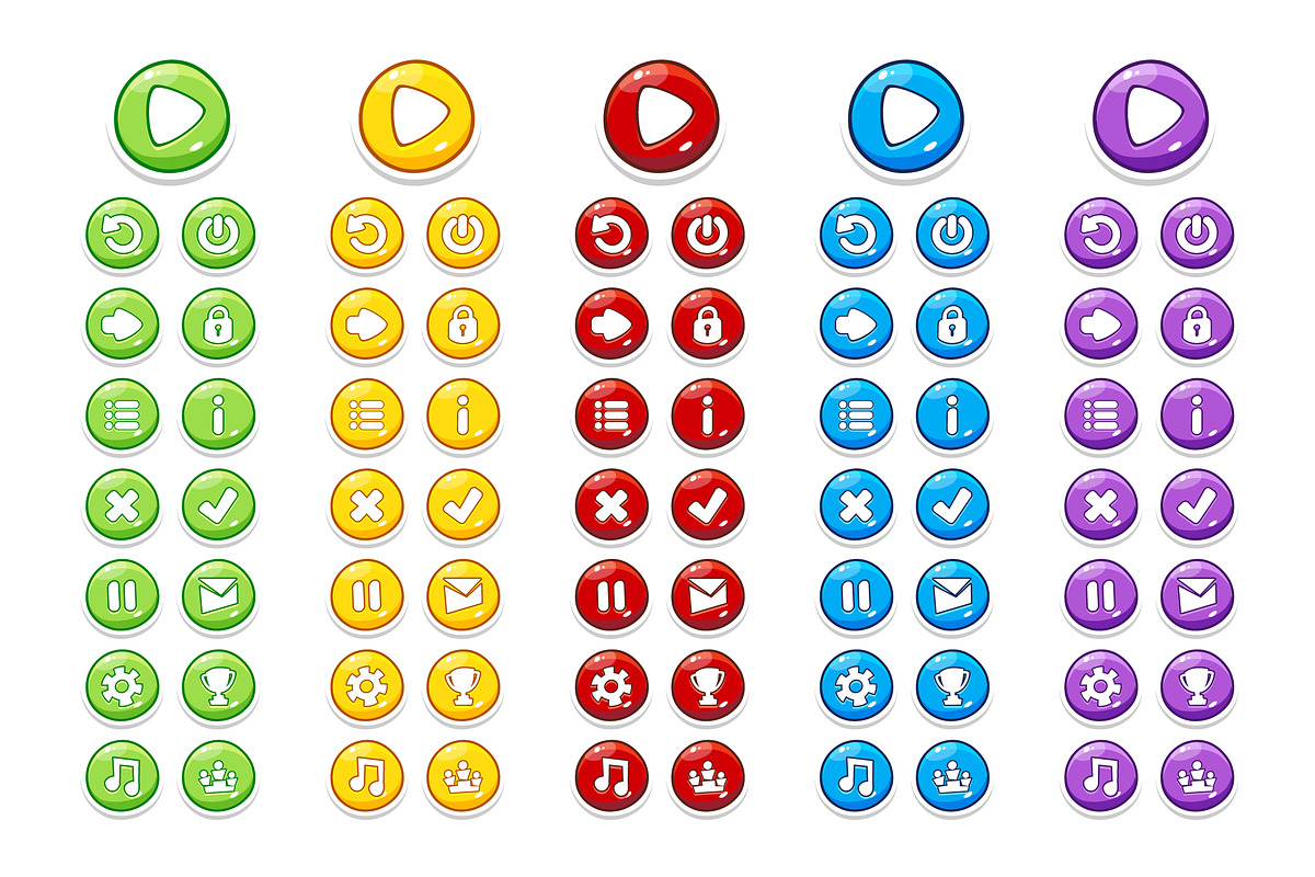 game button, an UI Kit Template by Game Ui art