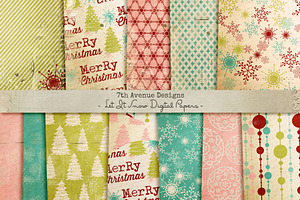 Let It Snow Digital Papers