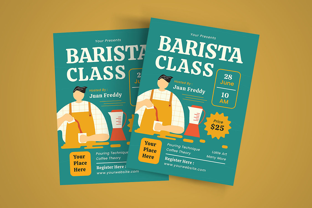 Barista Class Flyer Set, a Flyer Template by Pitchlook.Studio (Photo 3 of 3)