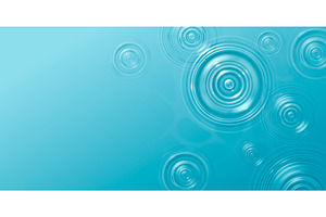 Water drop ripple effect on blue, an Illustration by art PVP - market