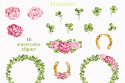 Pink & Gold Good Luck Clipart, a Decorative Illustration by STASIstudio (Thumbnail 2 of 3)