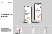 iPhone 16 Pro Mockup, an iPhone Mockup by Amigos__46 (Thumbnail 1 of 10)