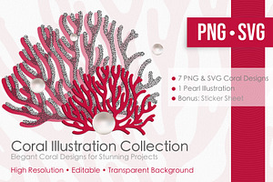 Coral Stickers & Illustration.