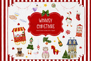 Whimsy Christmas. Watercolor art., an Object Graphic by ma_i_vi (Thumbnail 1 of 10)