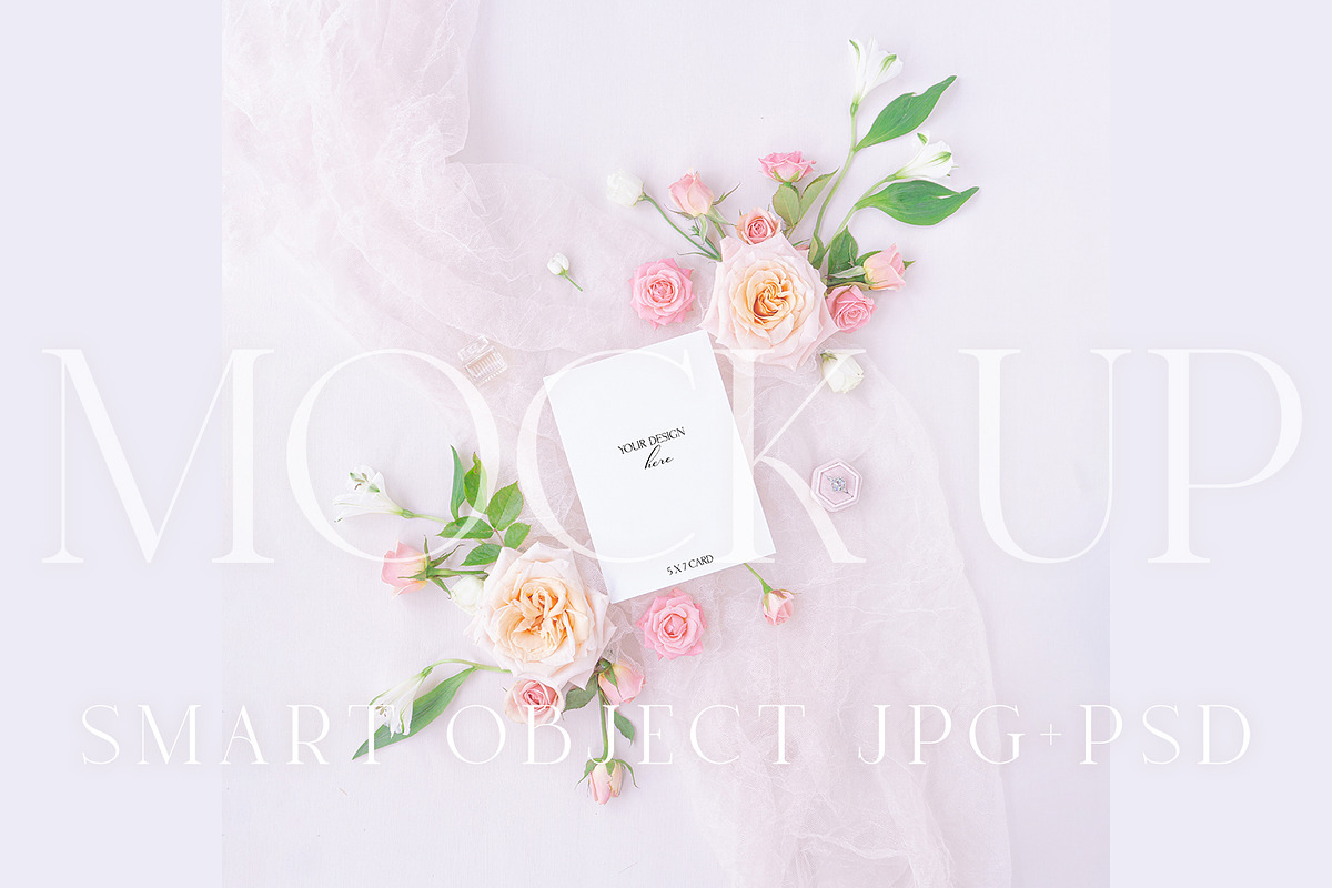 Invitation mock up flatlay - Tend12, a Merchandise Mockup by The Amore Vault (Photo 2 of 3)