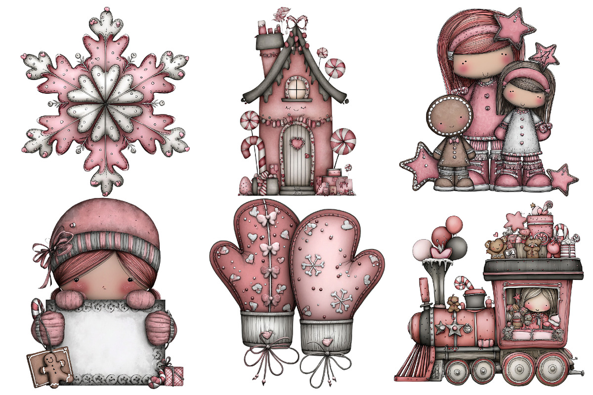 Cute Christmas Clipart, an Illustration by Pixels.Craft (Photo 4 of 5)