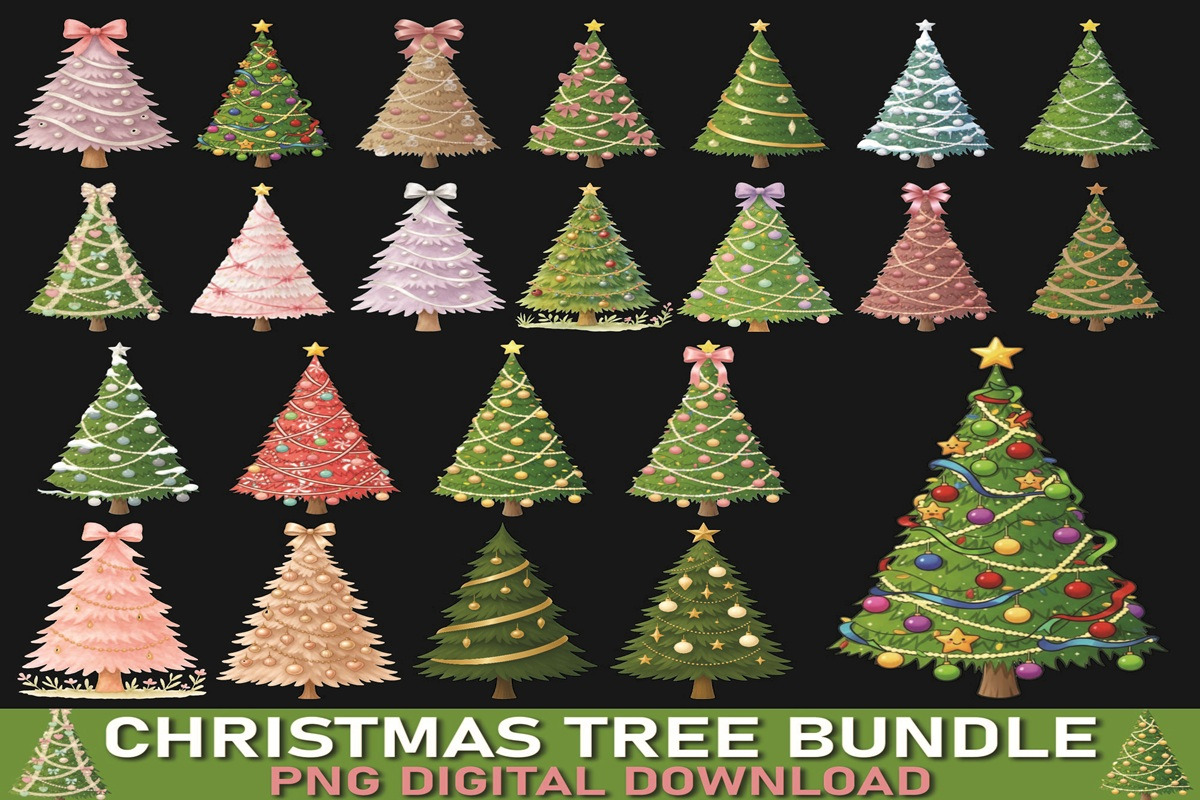 Christmas Tree PNG Bundle, a Graphic by Digi_Design_World (Photo 2 of 3)