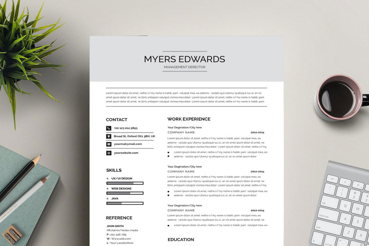 Management Director Resume Template, a Resume Template by Blackcloud_Creations (Photo 11 of 12)