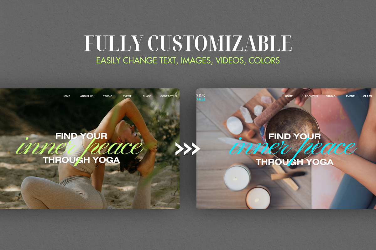 Yoga Studio Canva Website Template, a Websites & App Template by MiavoDesign (Photo 3 of 4)