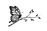 Butterfly Branch SVG Bundle, an Illustration by Creativeshirt (Thumbnail 5 of 31)