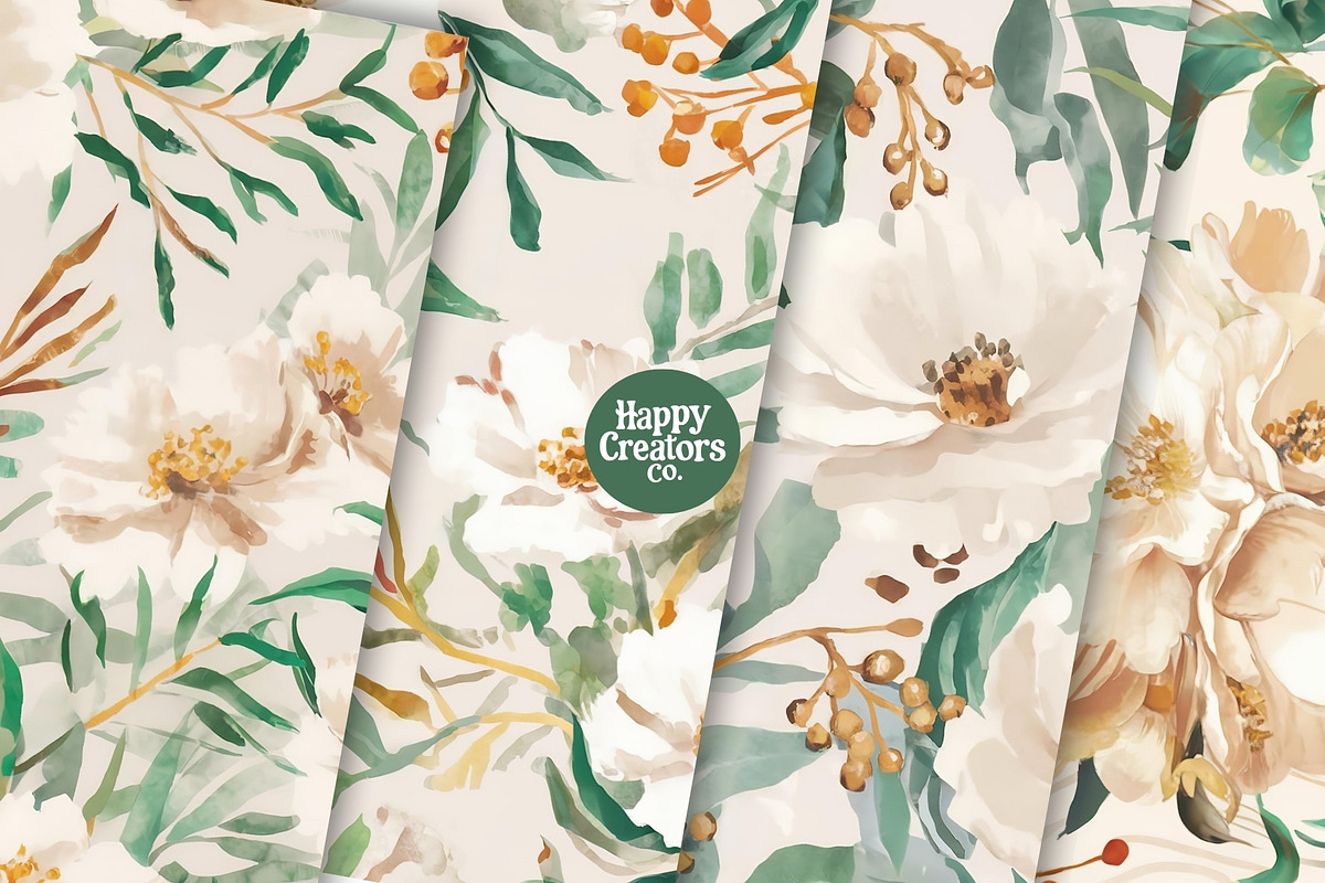 Softly Spoken Digital Paper Pack, a Pattern Graphic by Happy Creators Co. (Photo 3 of 7)