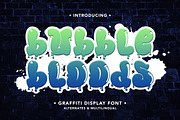 BubbleBloods - Graffiti Display Font, a Symbol Font by AQR Studio (Thumbnail 1 of 9)