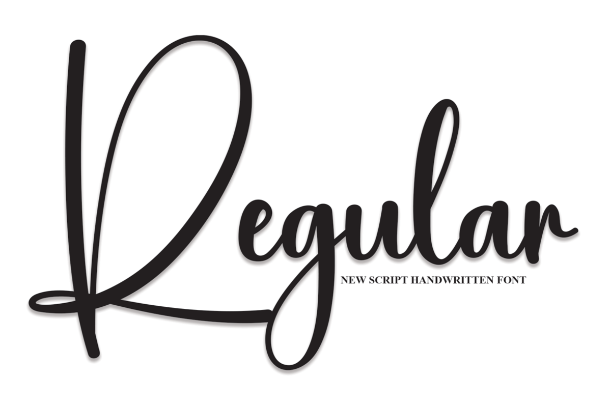 Regular, a Script Font by Scratchones (Photo 1 of 6)