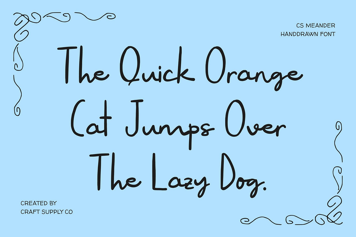 CS Meander – Handwritten Script, a Script Font by Craft Supply Co. (Photo 6 of 8)