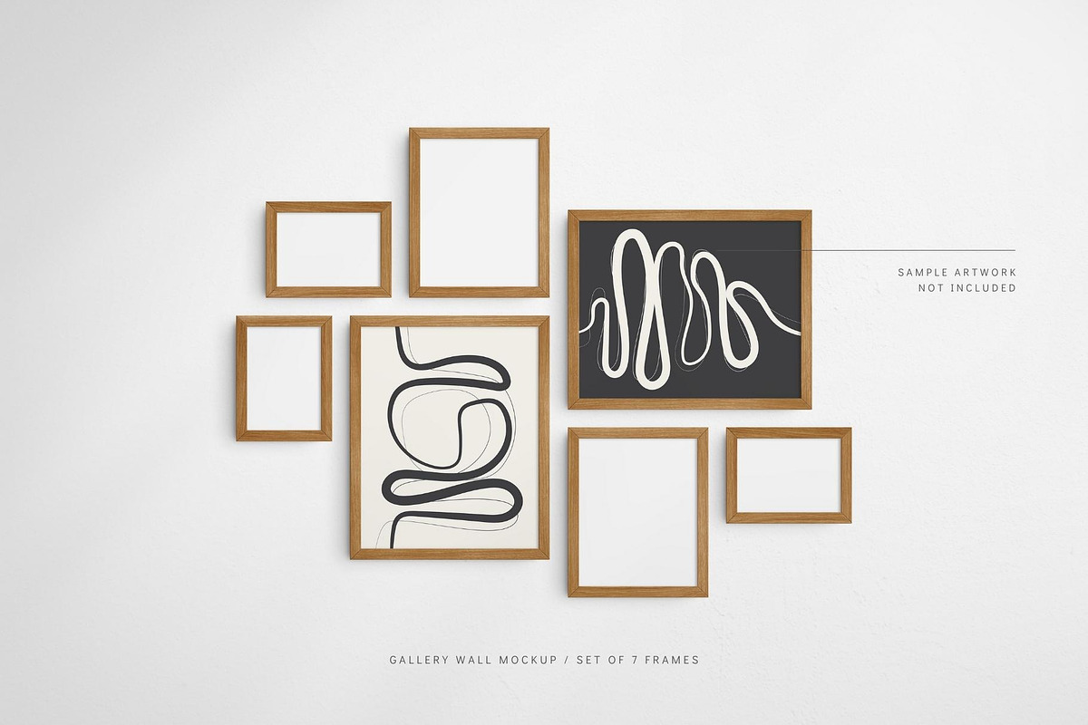 Gallery Wall Mockup | 7 Frames, a Household Mockup by DESIGN BY nube (Photo 3 of 9)
