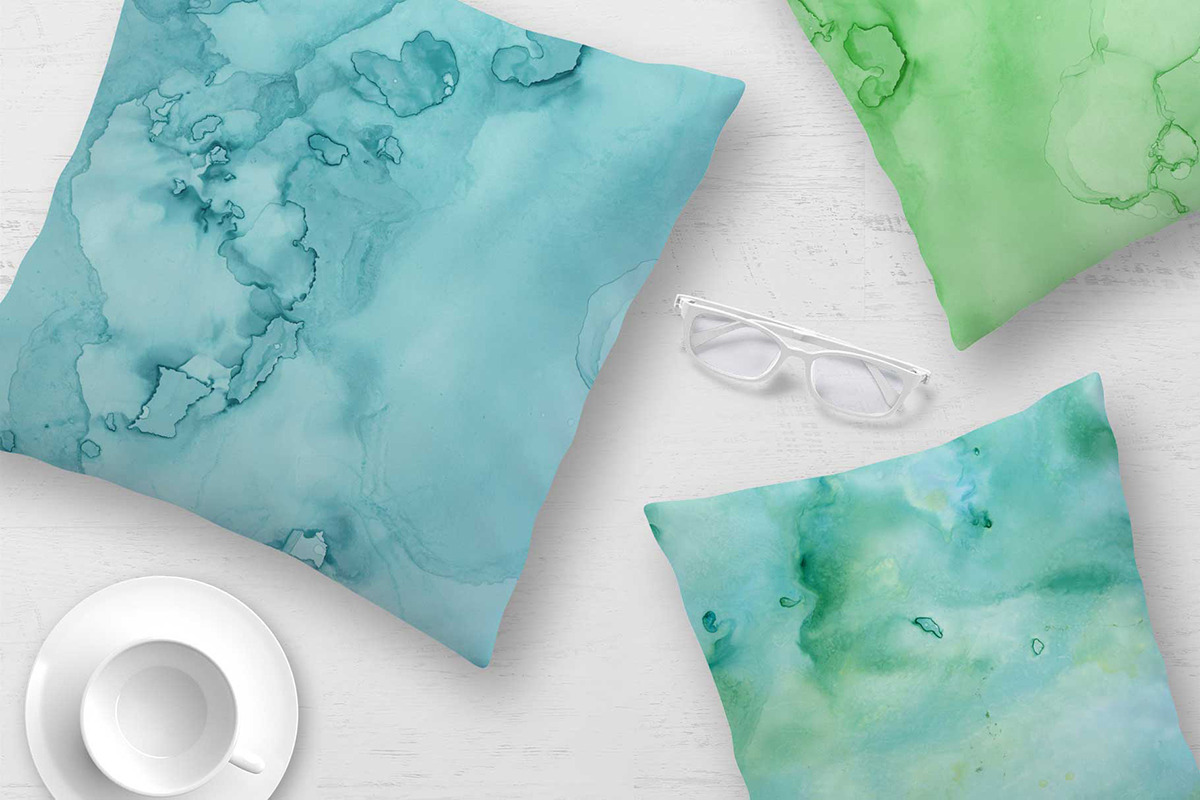 7 Huge Seamless Green Ink Textures, a Texture Graphic by AdenaJ (Photo 9 of 16)