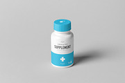 Supplement Jar & Box Mock-up 9, a Cups & Container Mockup by Yogurt86 (Thumbnail 4 of 12)