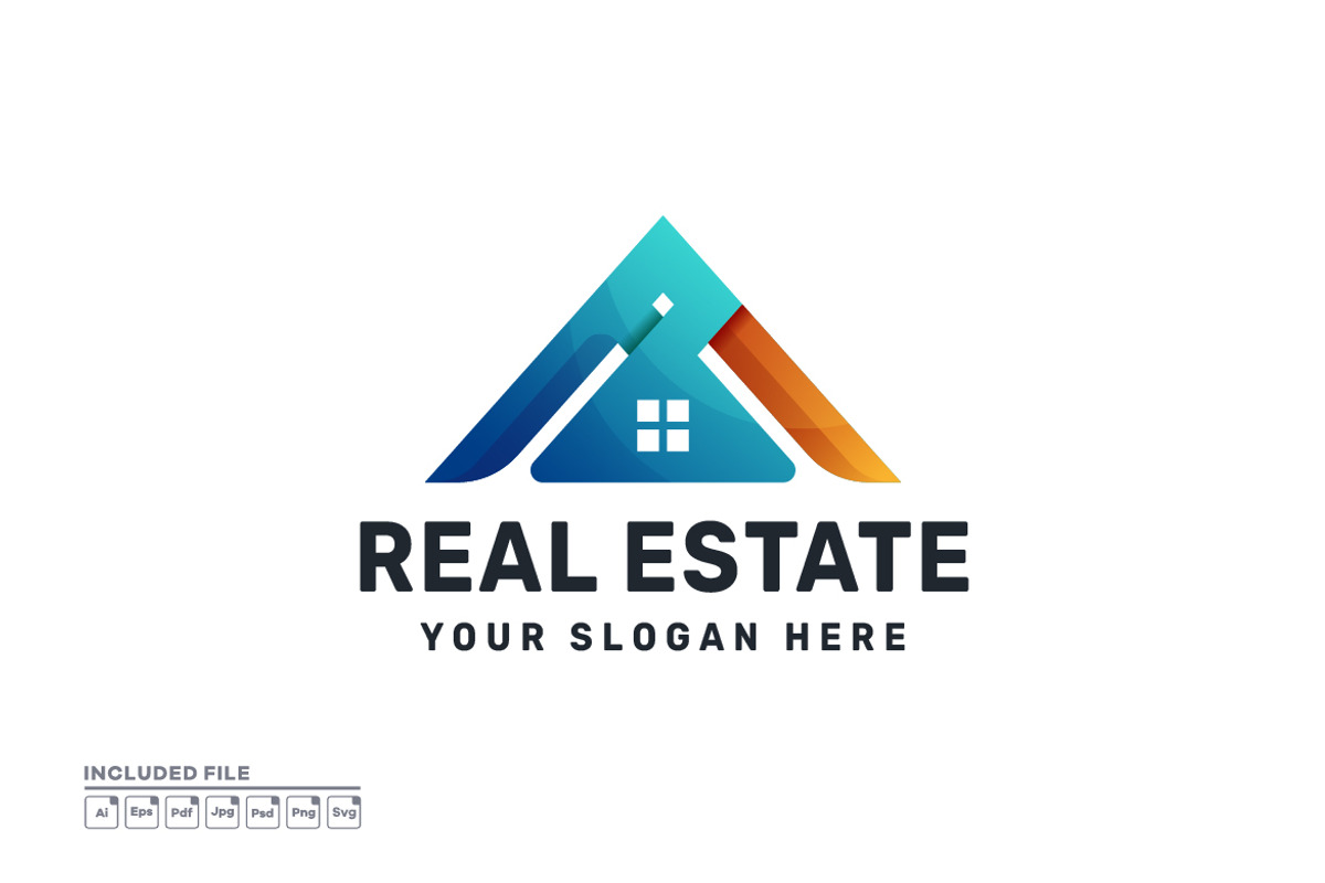 Real Estate Gradient Colorful Logo, a Branding & Logo Template by yuanesei