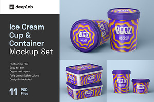 Ice Cream Cup Mockup Ice Cream Box