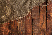 Rustic burlap on a wooden table, a Texture Graphic by Max Lashcheuski (Thumbnail 8 of 12)
