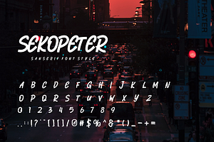 Sekopeter Sanserif Font .