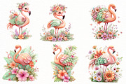 Whimsical Summer flamingo Clipart, an Illustration by Designworld (Thumbnail 2 of 8)