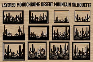 Monochrome Desert Nature Silhouette, an Illustration by BIPLOB EXPERT