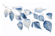 Cyle Collection · Blue Tone Leaves, a Background Graphic by milatovar (Thumbnail 24 of 32)