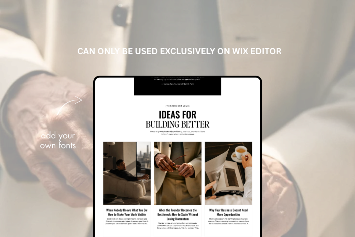 Wix Template for Personal Brands, a Wix Template by JOA CREATIVE LAB (Photo 6 of 12)