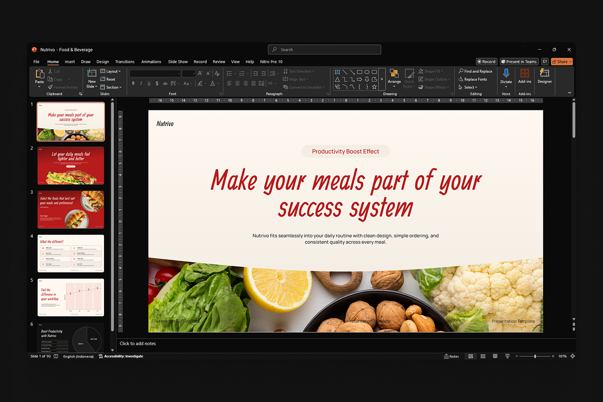 Nutrivo-Food & Beverage Presentation, a Presentation Template by SLAB! Design (Photo 3 of 5)