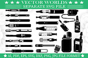 Vape SVG, Smoke, Vape SVG, an Object Graphic by VectorWorlds (Thumbnail 3 of 3)