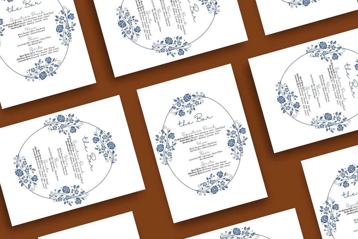 Wedding Drink Menu Template Canva, a Poster Template by GraphiCarola (Photo 7 of 8)