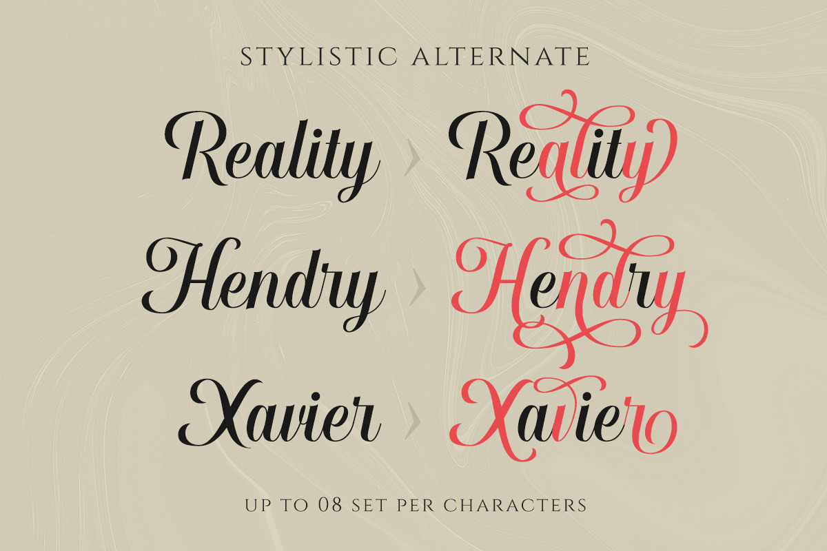 Hougbon - A Glamour Script preview 2