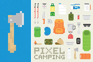 Pixel camping set