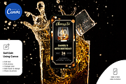 Whiskey 40th Birthday Invitation, an Invitation Template by Earth5168 (Thumbnail 4 of 9)