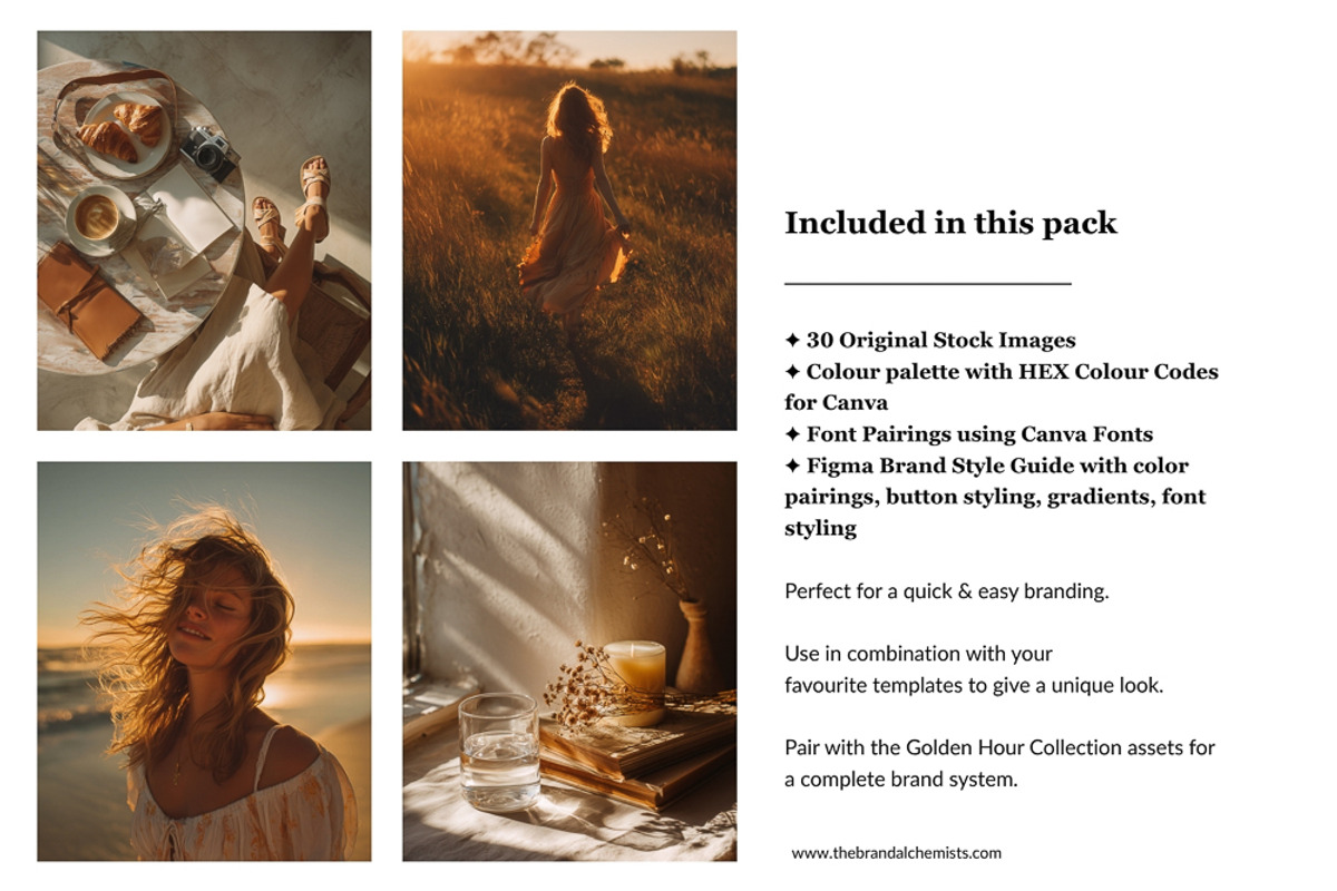 Golden Hour Brand System + UI Kit, an UI Kit Template by The Brand Alchemists (Photo 6 of 12)