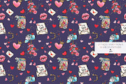 Valentine Doodles Seamless Patterns, a Pattern Graphic by KaramfilaS (Thumbnail 10 of 19)