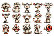 Quirky Woodland PNG Clipart Bundle, an Animal Illustration by Nicolle's Colorful Art (Thumbnail 4 of 5)