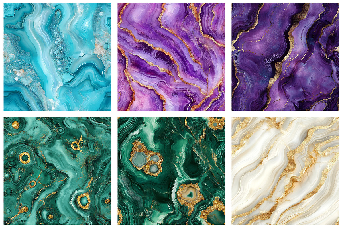 Agate Marble Digital Paper, a Pattern Graphic by designcity5 (Photo 2 of 5)