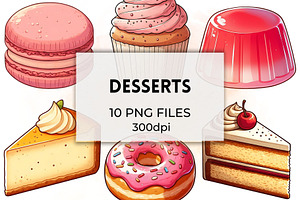Dessert PNG Graphics Bakery Clipart, a Food Illustration by QM_ART