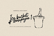 Ice Bucket of Champagne Bottle, an Object Illustration by CraftingOnSunday (Thumbnail 1 of 3)
