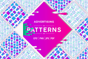 Advertising Patterns Collection, a Pattern Graphic by Alex Blogoodf