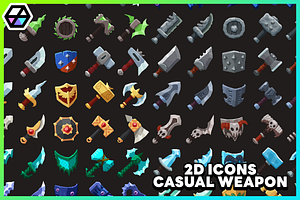 2D Icons - Casual Weapon, an Object Graphic by LAYERLAB
