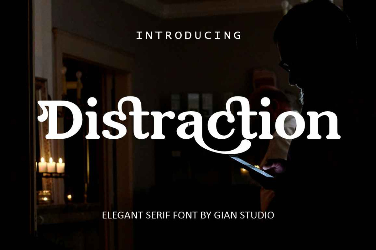 Distraction, a Serif Font by studiobasic (Photo 1 of 9)